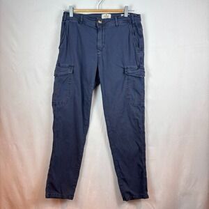 Marine Layer Womens‎ Navy Blue Athletic Fit Cargo Straight Leg Pants Size 30